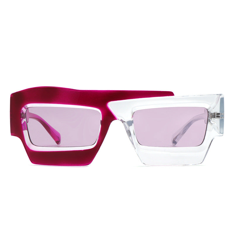 Wholesale PC Large Frame Sunshade Contrast Color Sunglasses
